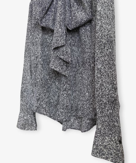 A/W 2005 DIOR HOMME “GLAM ROCK” PUSSY-BOW SILK SHIRT［38］