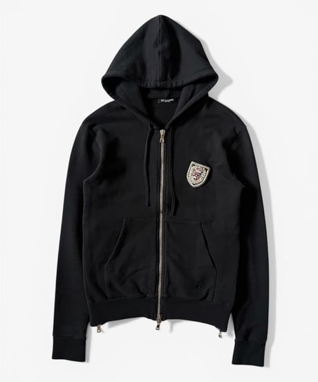 S/S 2011 BALMAIN BY CHRISTOPHE DECARNIN CREST EMBLEM ZIP HOODIE