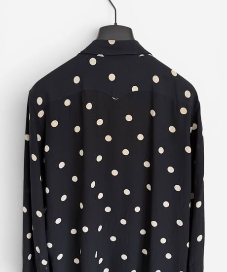 S/S 2020 SAINT LAURENT PARIS POLKA DOT SILK SHIRT［38］