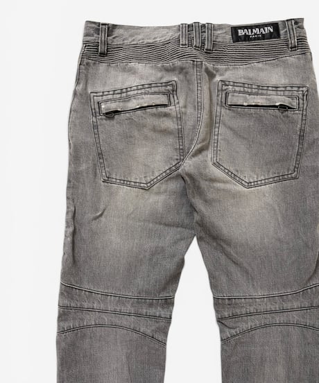 A/W 2010 BALMAIN HOMME BY CHRISTOPHE DECARNIN DISTRESSED CLIP ZIP BIKER［31］