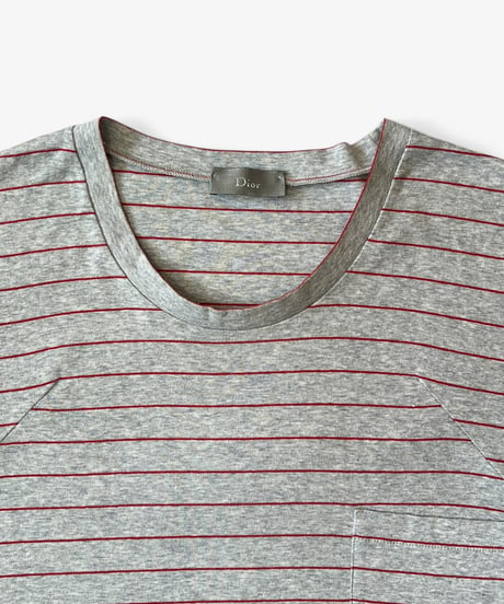 S/S 2005 DIOR HOMME “BECK” RED STRIPE CUT-SEW