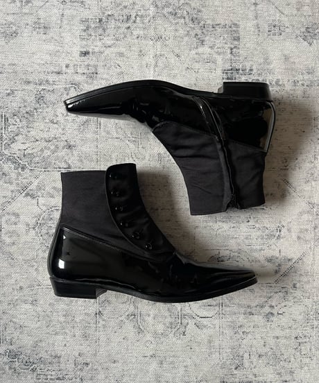 A/W 2006 Dior HOMME “THESE GRAY DAYS” Button Patent Leather Boots