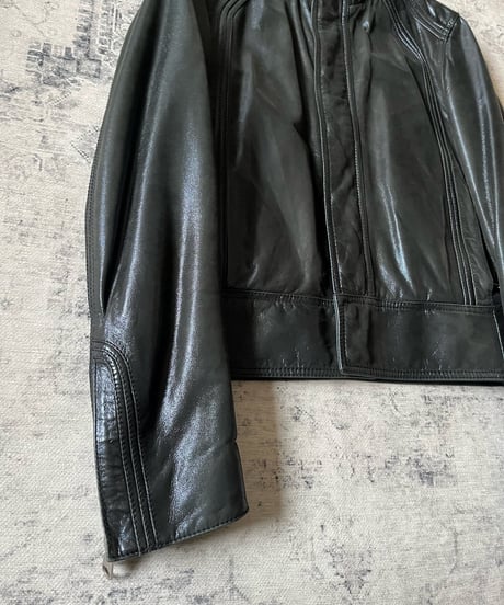 A/W 2008 Dior HOMME "LUMIERE DU NORD" Shiny Coated Leather Biker Jacket