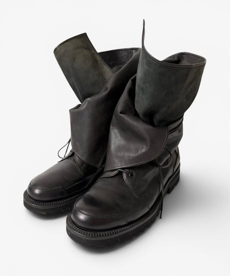 A/W 2009 KRIS VAN ASSCHE RUNWAY FOLD-OVER COMBAT BOOTS［41-42］