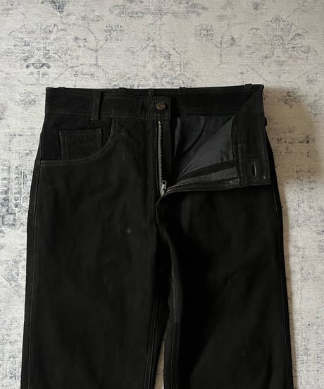 1990s Europe Nubuck leather pants
