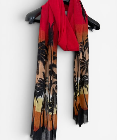 S/S 2016 SAINT LAURENT PARIS “SURF SOUND” PALM TREE SCARF