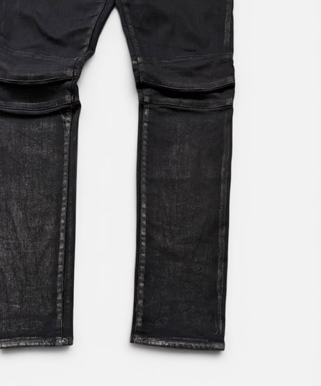 S/S 2011 BALMAIN HOMME BY CHRISTOPHE DECARNIN SILVER COATED BIKER DENIM［30］