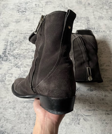 A/W 2001 Dior HOMME Side-Zip Suede leather boots