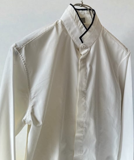S/S 2004 DIOR HOMME “STRIP” STAND NECK SHIRT