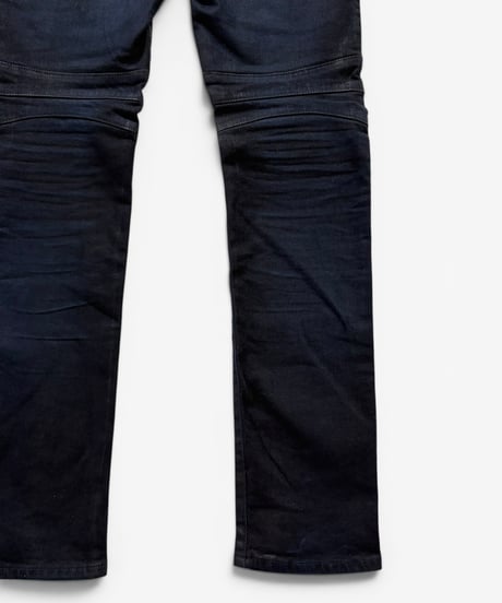 A/W 2012 BALMAIN HOMME BLACK WAXED BIKER DENIM［30］
