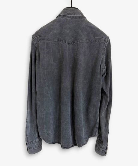 S/S 2008 NUMBER (N)INE “BIRDS” PIGMENT DYED ZIPPO SHIRT［2］