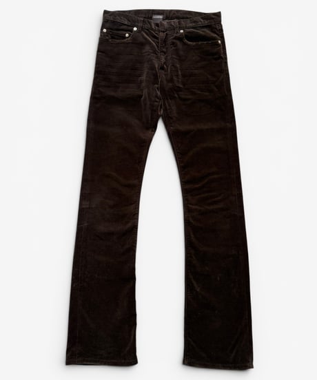 A/W 2005 DIOR HOMME “GLAM ROCK” DARK BROWN VELVET BOOTCUT［29］