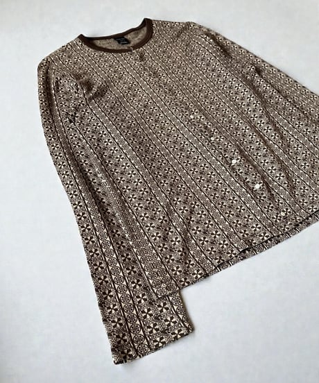 S/S 2008 NUMBER (N)INE ALL-OVER PRINT BUTTON-UP LONG CUTSEW