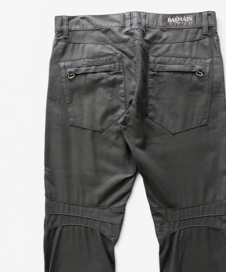 A/W 2009 BALMAIN HOMME BY CHRISTOPHE DECARNIN WAXED BIKER PANTS［31］
