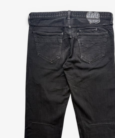 S/S 2008 NUMBER (N)INE “BIRDS” CRYING HEART BRACK STRETCH DENIM［3］