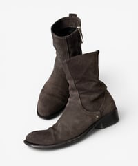 A/W 2010 DIOR HOMME SIDE ZIP SUEDE BOOTS［40］