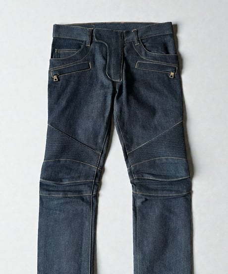 BALMAIN HOMME BIKER RAW DENIM