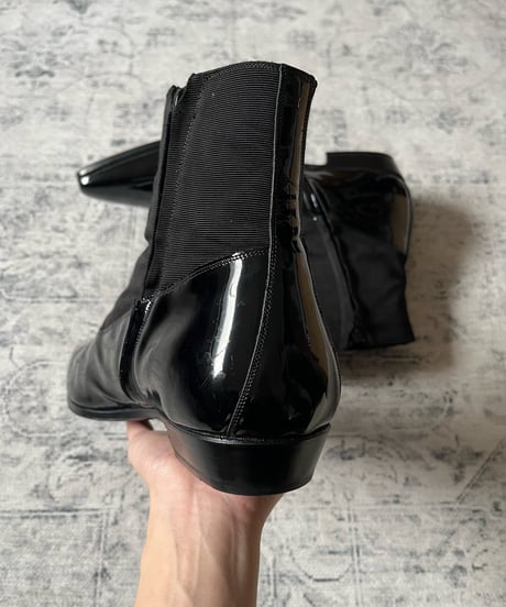 A/W 2006 Dior HOMME “THESE GRAY DAYS” Button Patent Leather Boots