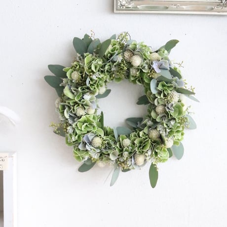 ドライフラワー＊43cm＊リース 即日発送OK／プレゼント 玄関 リース ドライフラワー [ナチュラル