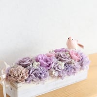 小鳥のフラワーバトン＜ピンク＆パープル＞