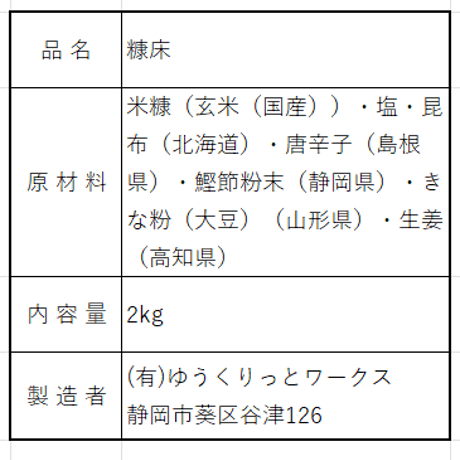 ぬかどっ子初心者の方におすすめ！ ピッコロ熟成ぬか床セット （ぬか床2Kｇ、角形ポリ容器、手引き付）数量限定‼