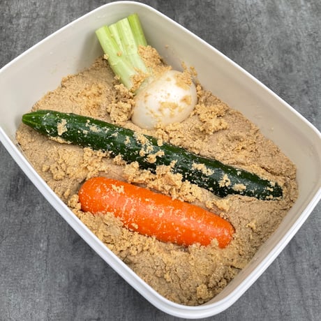 ぬかどっ子初心者の方におすすめ！ ピッコロ熟成ぬか床セット （ぬか床2Kｇ、角形ポリ容器、手引き付）数量限定‼