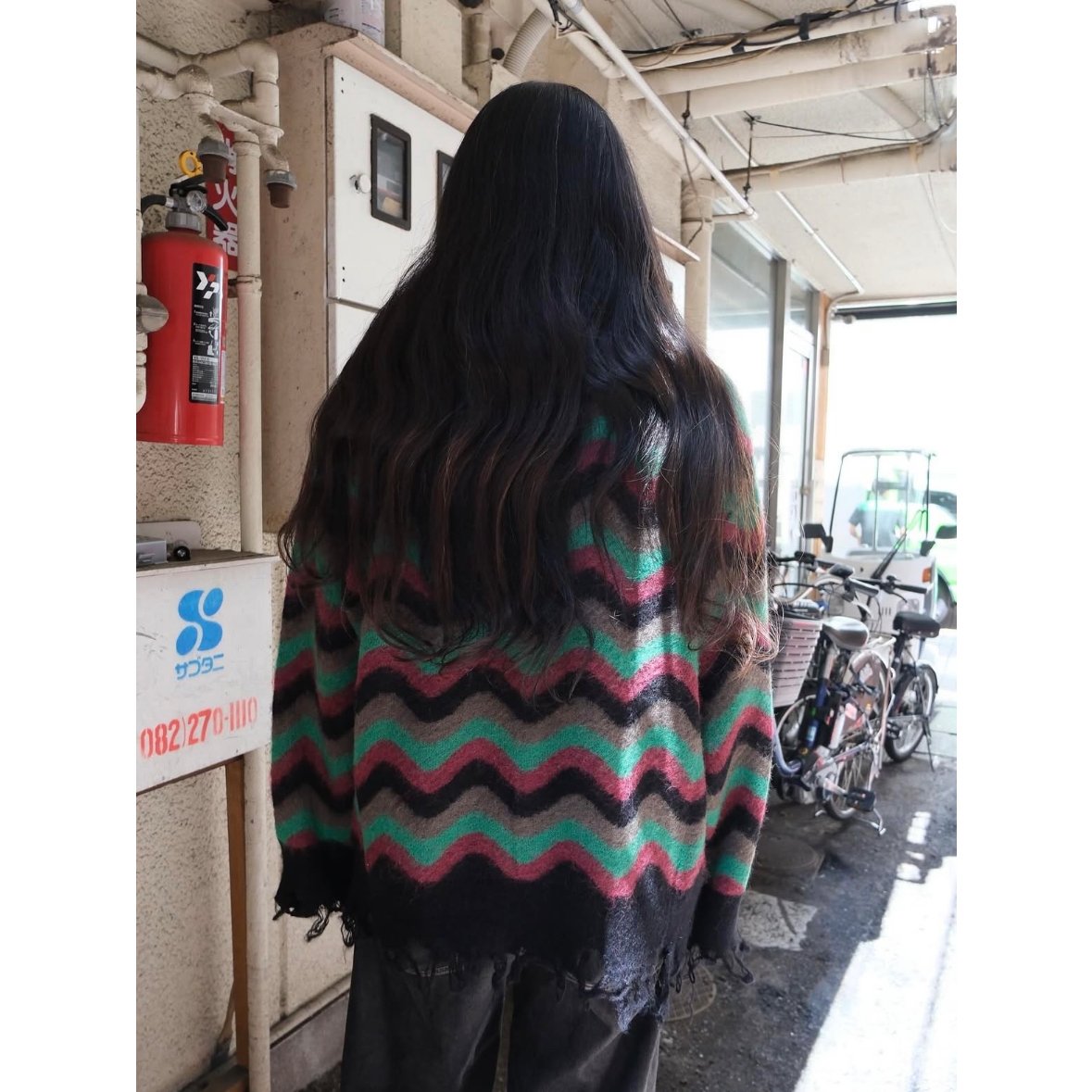 Lamrof Wave Mohair Cardigan | noktual