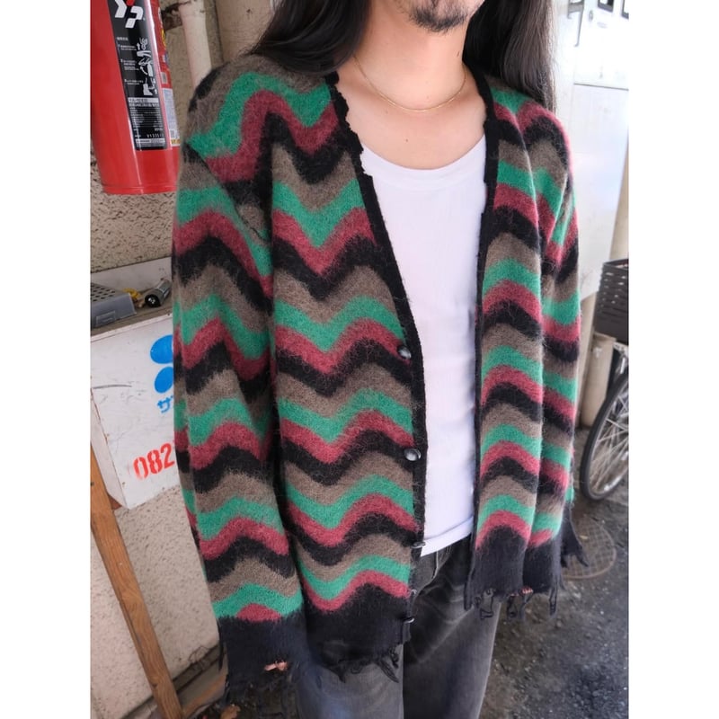Lamrof Wave Mohair Cardigan | noktual