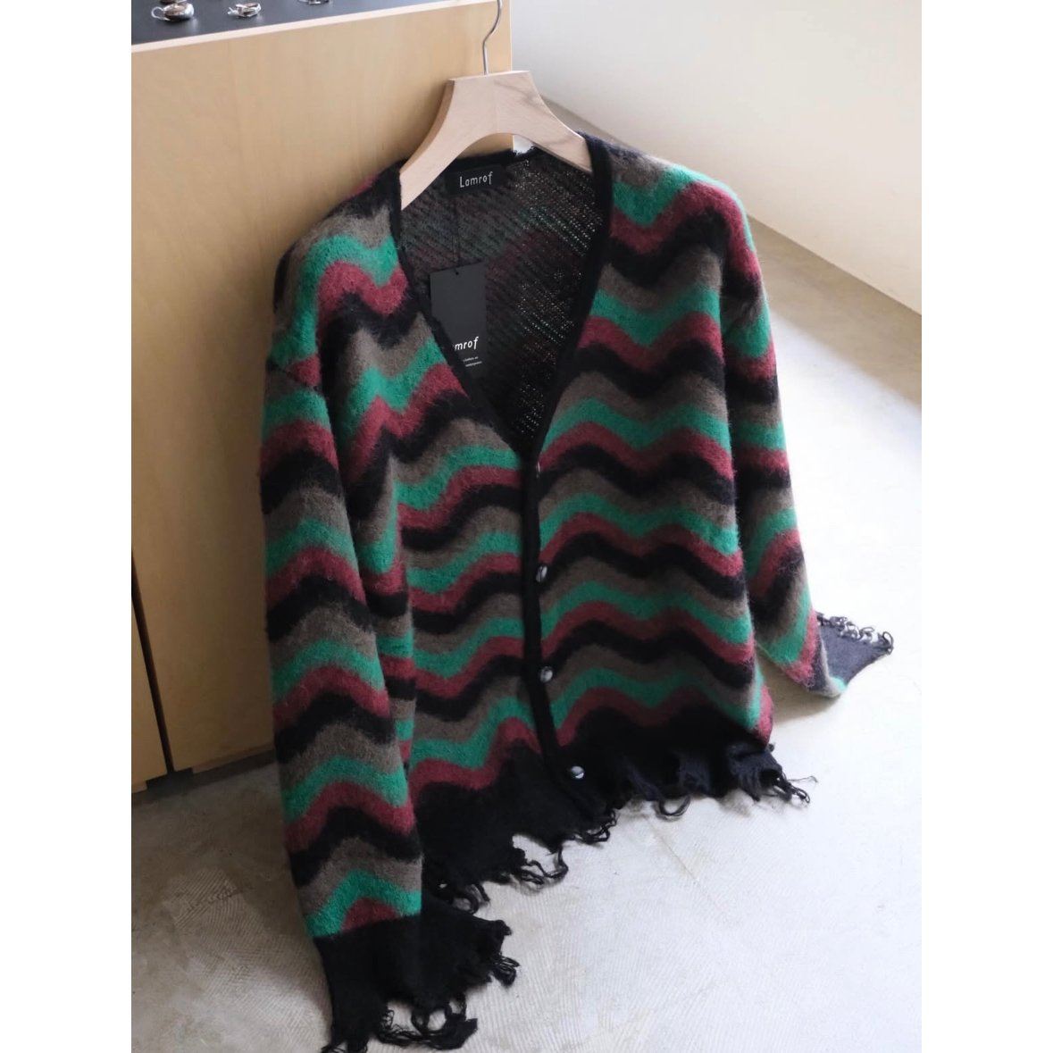 Lamrof Wave Mohair Cardigan | noktual