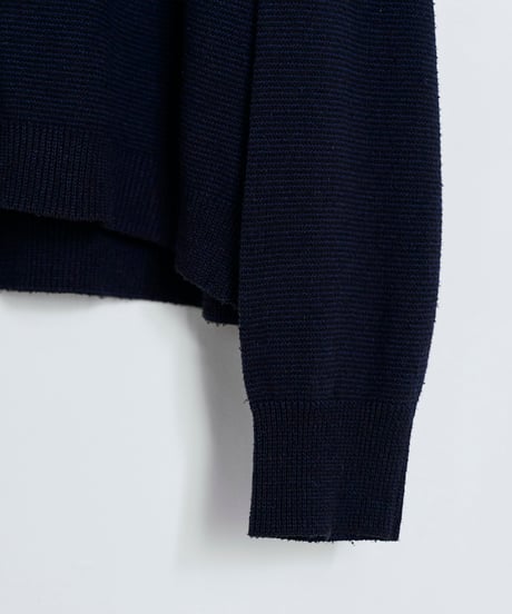 SANMONT Silk Noir Knit Turtle Neck