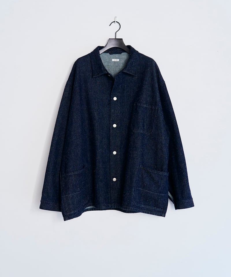 SANMONT Cotton Silk Denim Work Jacket | SAN ROOM