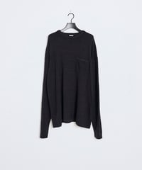 SANMONT Silk Noir Knit L/S Crew Neck
