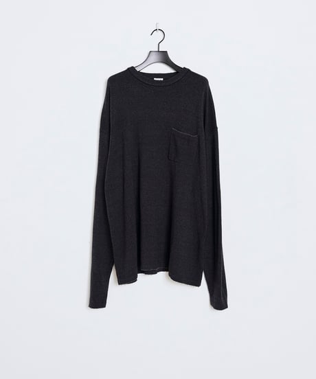 SANMONT Silk Noir Knit L/S Crew Neck