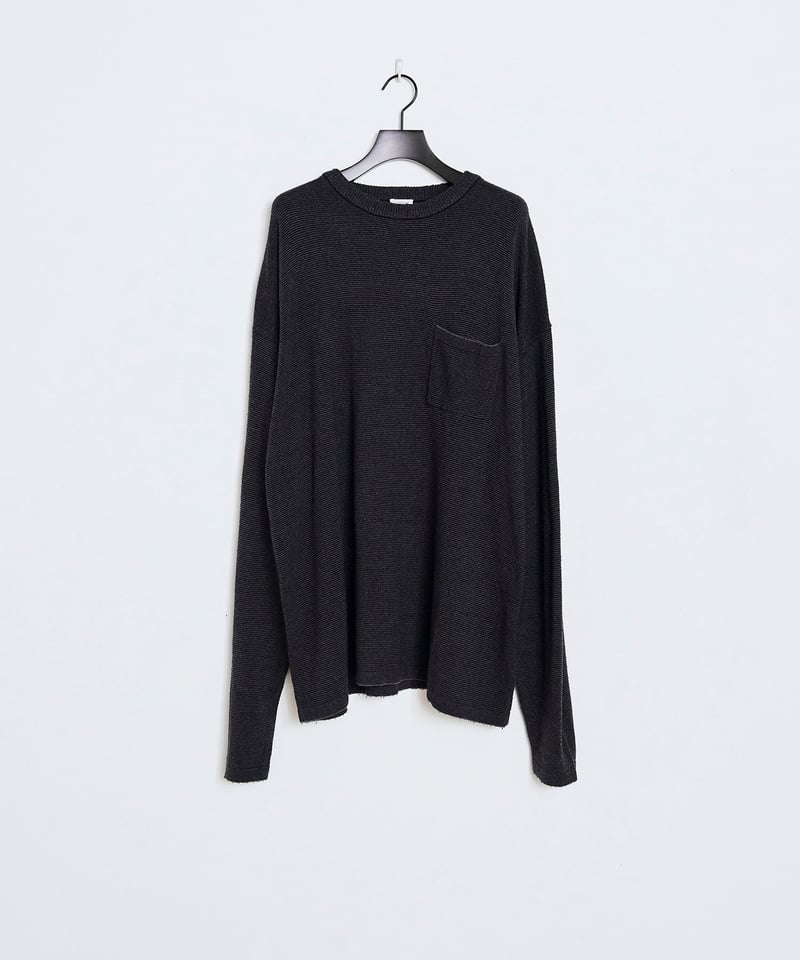 SANMONT Silk Noir Knit L/S Crew Neck (wide) |