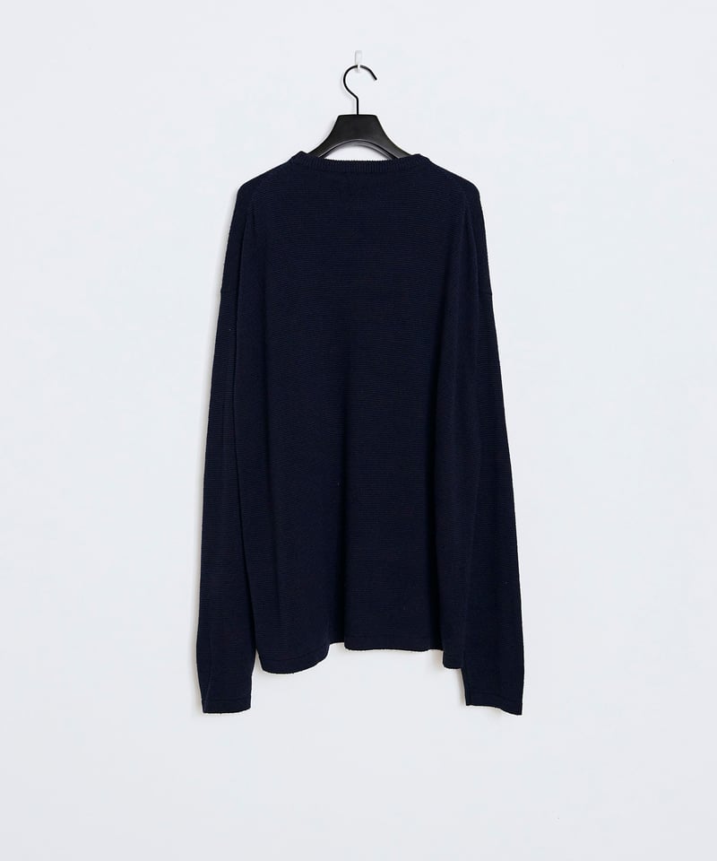 SANMONT Silk Noir Knit L/S Crew Neck (wide) |