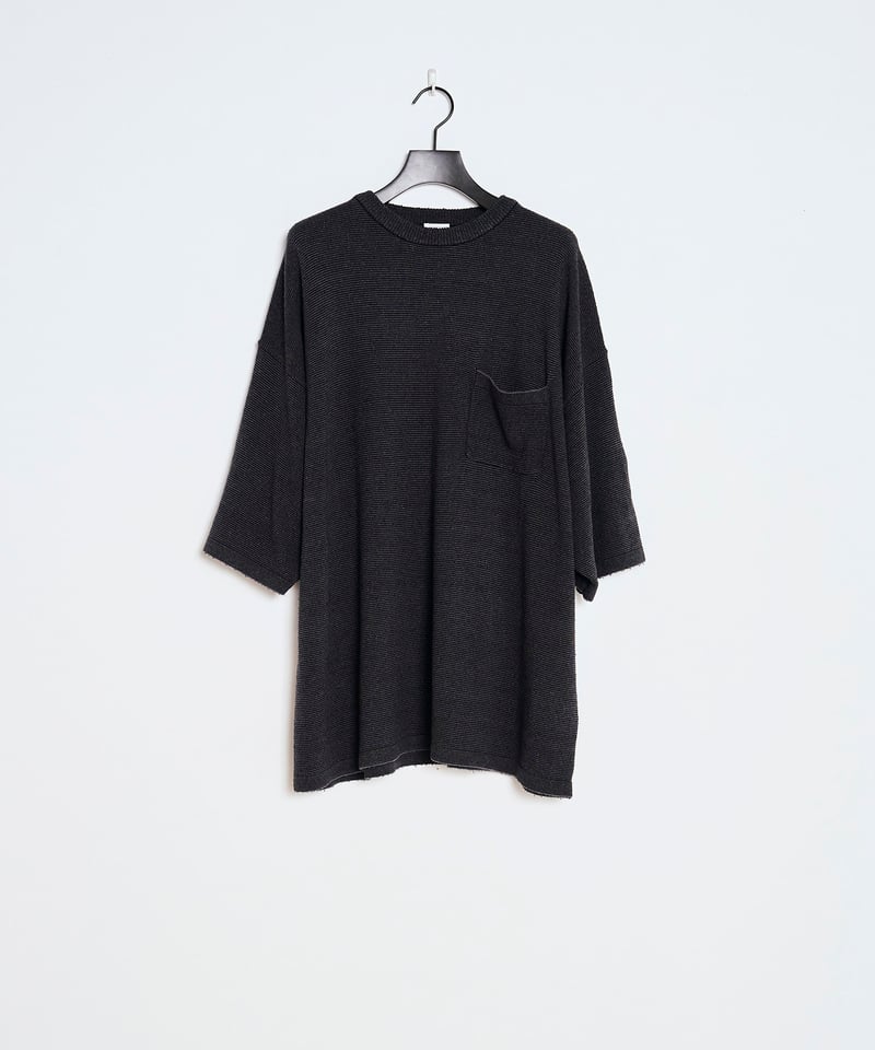 SANMONT Silk Noir Knit S/S Crew Neck (wide) | S