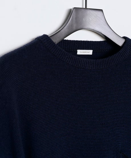 SANMONT Silk Noir Knit L/S Crew Neck