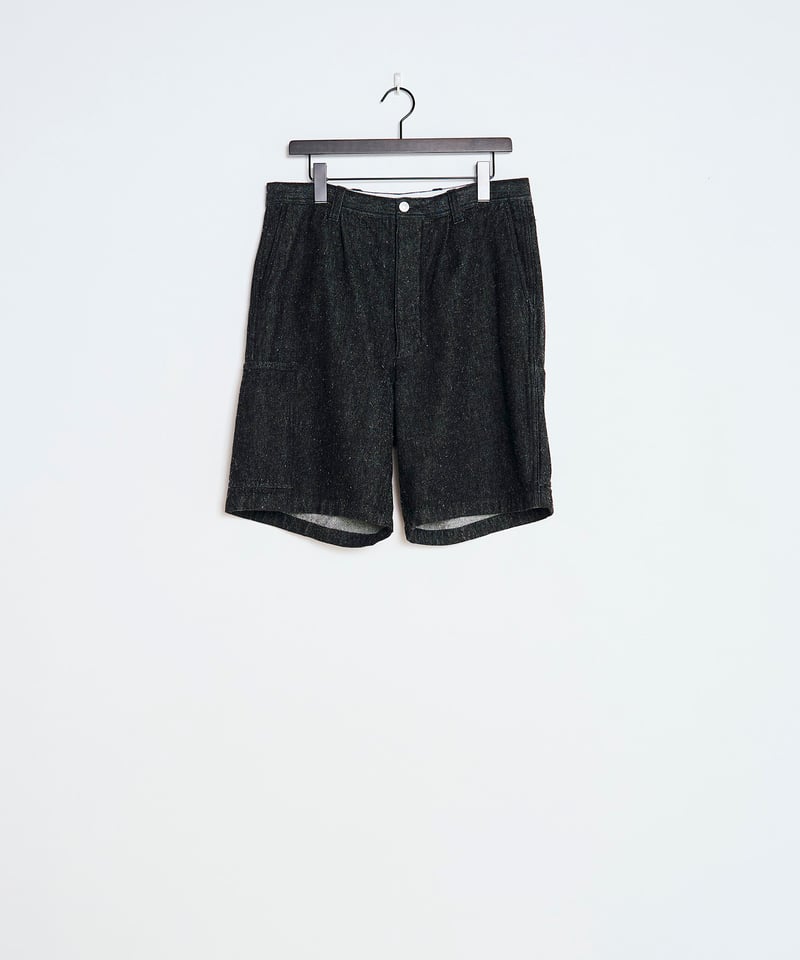 SANMONT Cotton Silk Denim Work Shorts | SAN ROOM