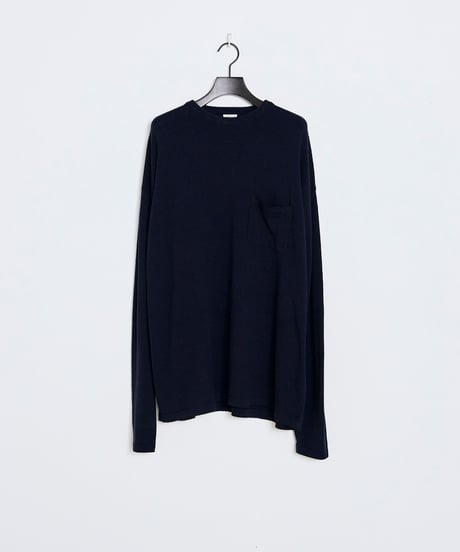 SANMONT Silk Noir Knit L/S Crew Neck