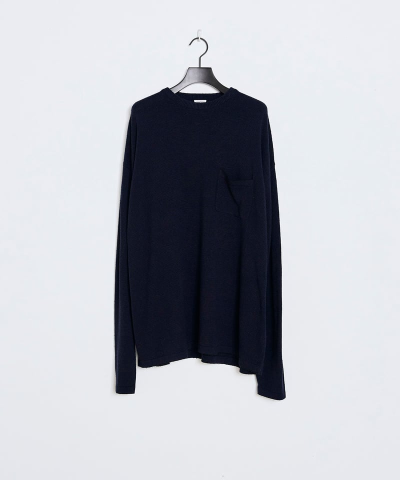 SANMONT サンモント Silk Noir Knitwear 2 ネイビー SANMONT Silk Noir Knit L/S Crew Neck | SAN ROOM
