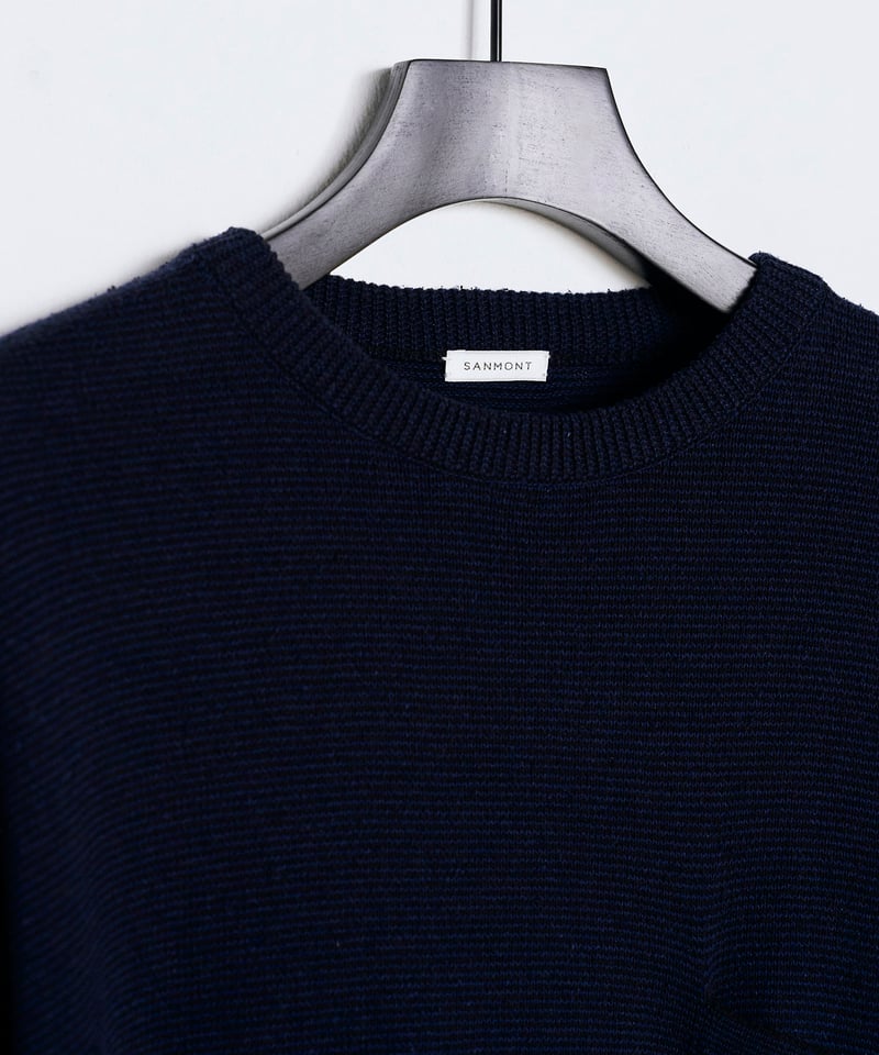 SANMONT Silk Noir Knit S/S Crew Neck (wide) | S