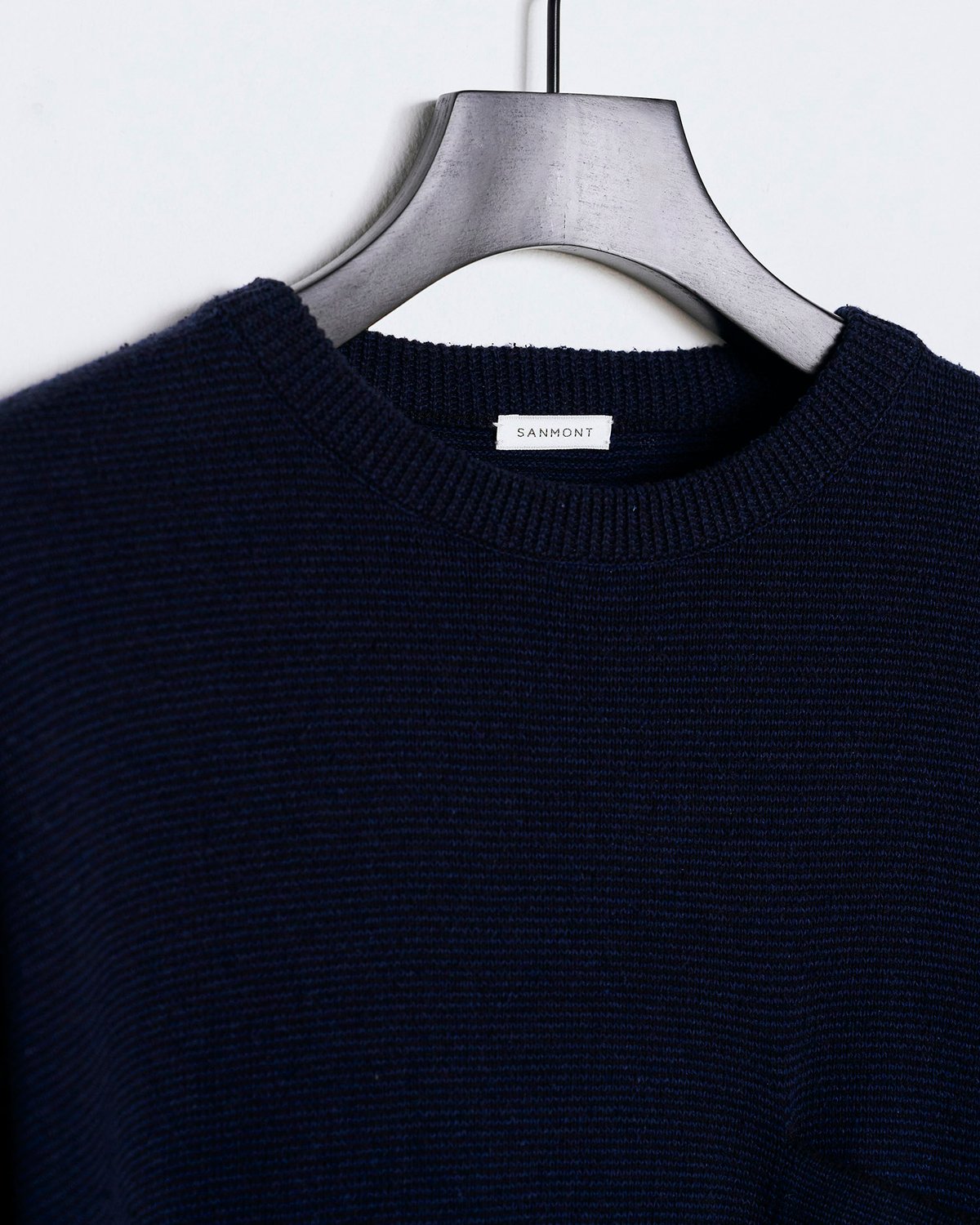 SANMONT Silk Noir Knit S/S Crew Neck (wide) | S