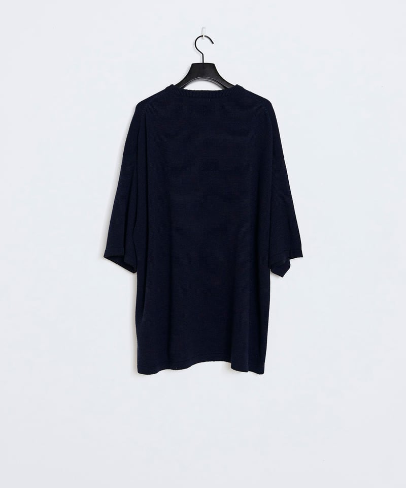 SANMONT Silk Noir Knit S/S Crew Neck (wide) | S