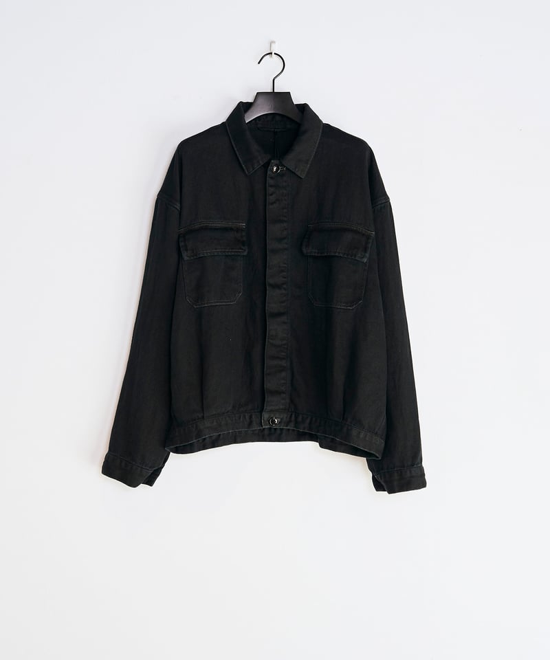 SANMONT ブラック ジャケット サイズ4 SANMONT Linen Work Jacket | SAN ROOM