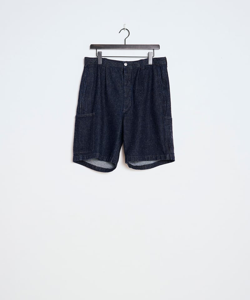 SANMONT Cotton Silk Denim Work Shorts | SAN ROOM