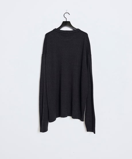 SANMONT Silk Noir Knit L/S Crew Neck