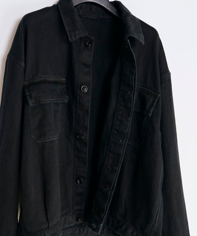 SANMONT ブラック ジャケット サイズ4 SANMONT Linen Work Jacket | SAN ROOM