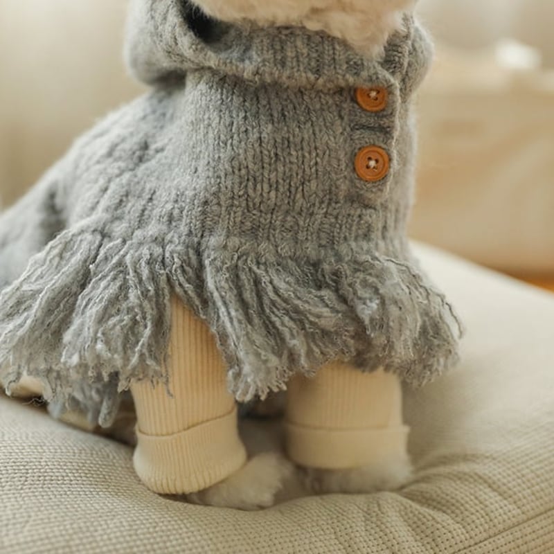 ba&ttang 】ポンチョニットコート （グレー） | t&t_select