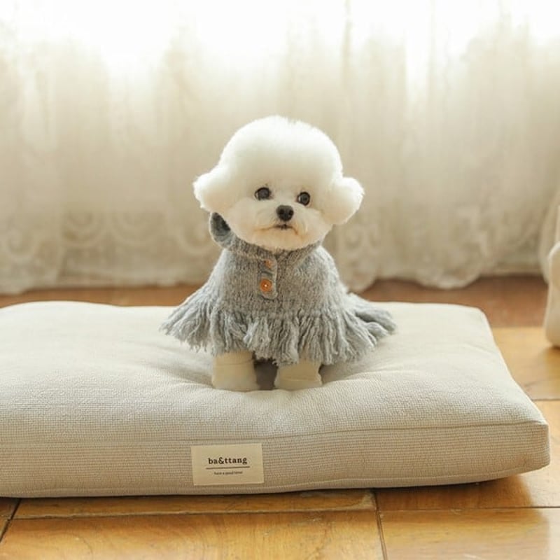 ba&ttang 】ポンチョニットコート （グレー） | t&t_select