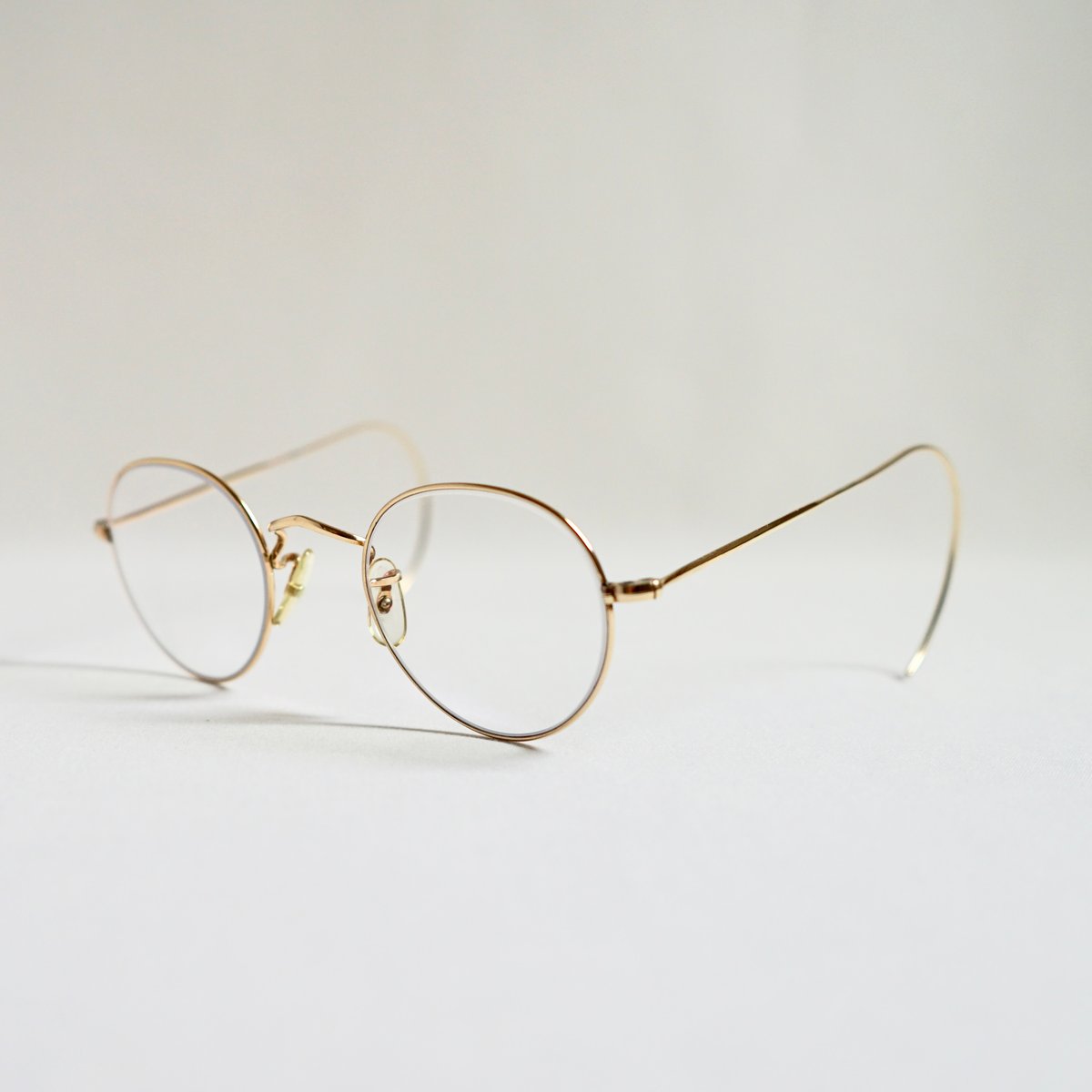 英国製 1950s Algha アルガ WGF 金張り リムレス ふちなし 眼鏡 990235e9196ff7c12e3431c420529b
